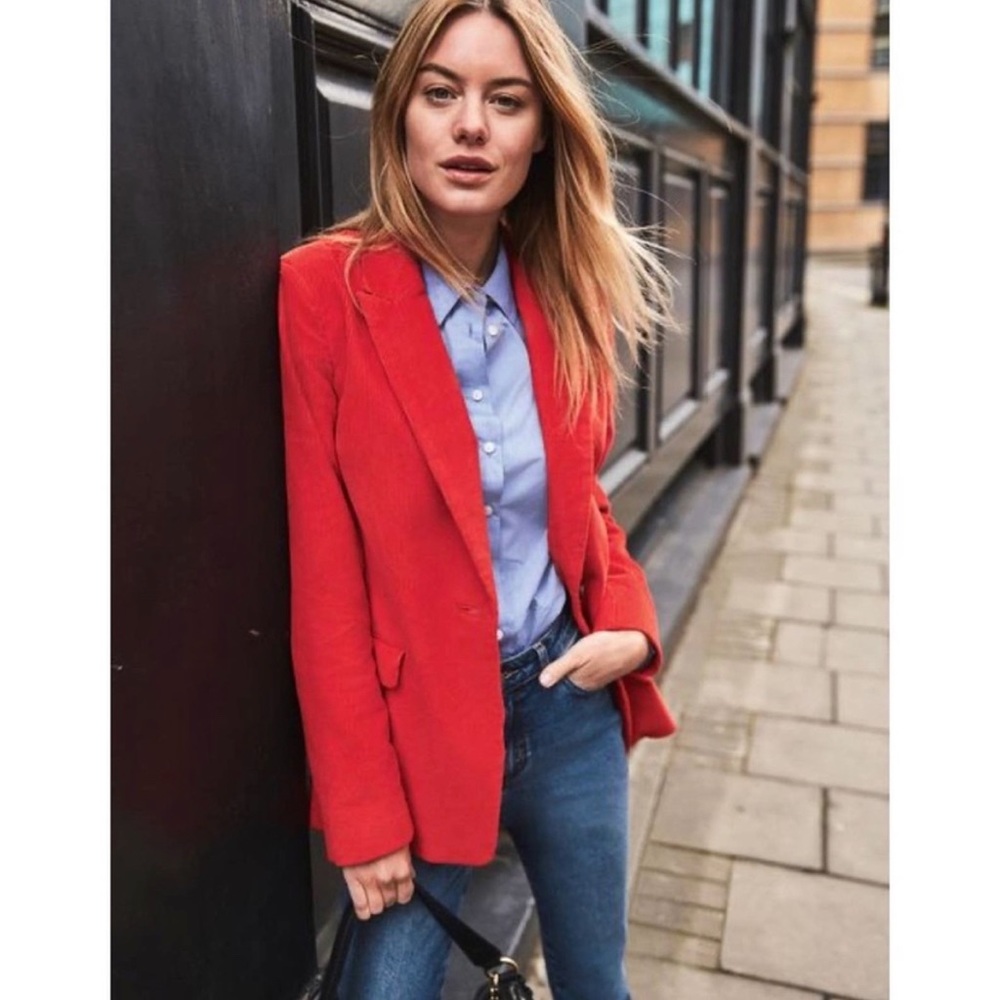 Boden Oxshott Corduroy BlazerJacket Red/Orange